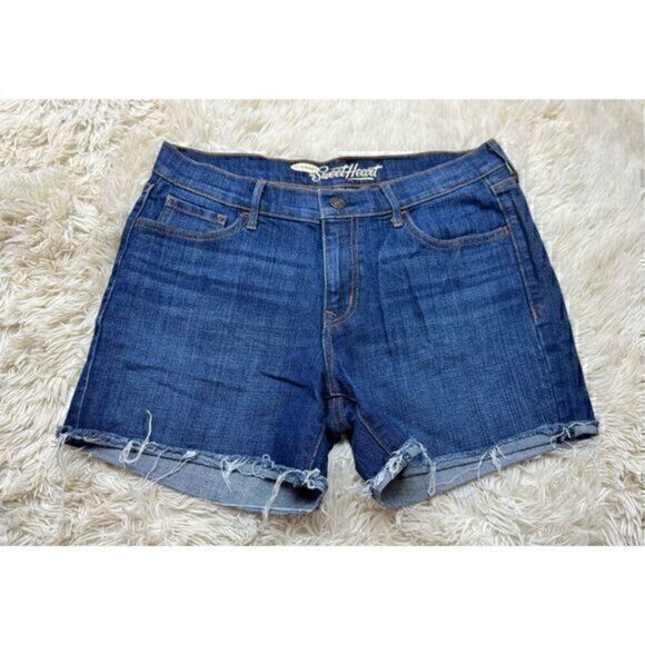 EUC Women’s Blue Jean Sweetheart Shorts by Old Navy Size 8 - Picture 1 of 8